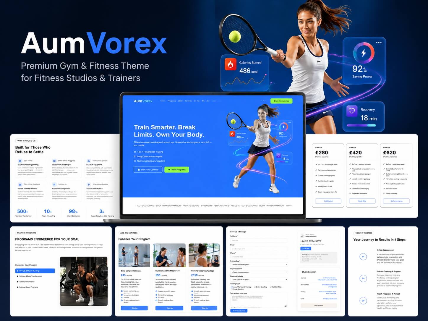 Vorex - 健身房 / 高端健身教练 WordPress 主题